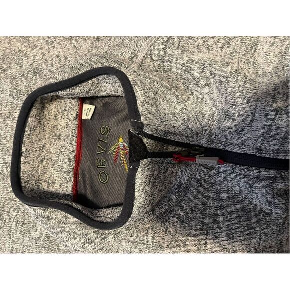 Orvis Mens Gray Heather Full Zip Fleece Sweater Vest Size Large - Picture 6 of 11